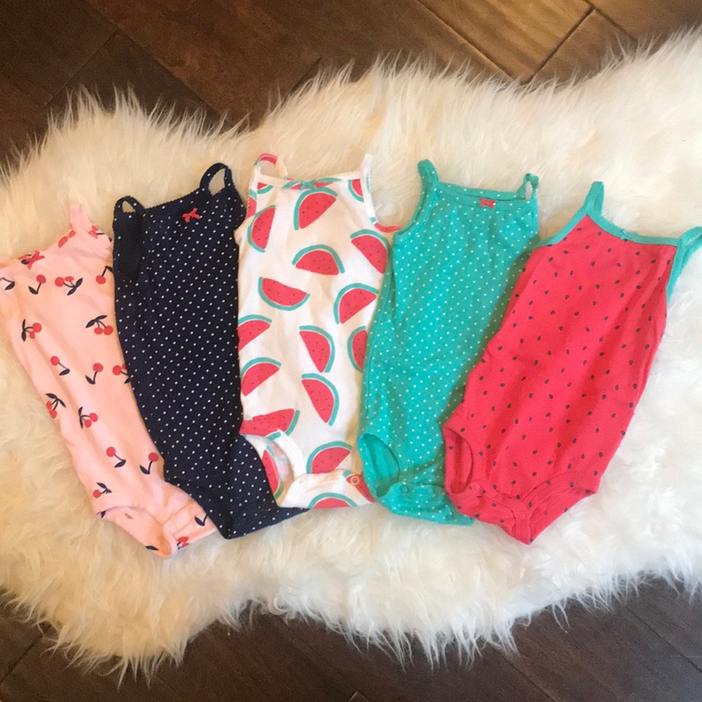 Carter’s fruit tank onsies
